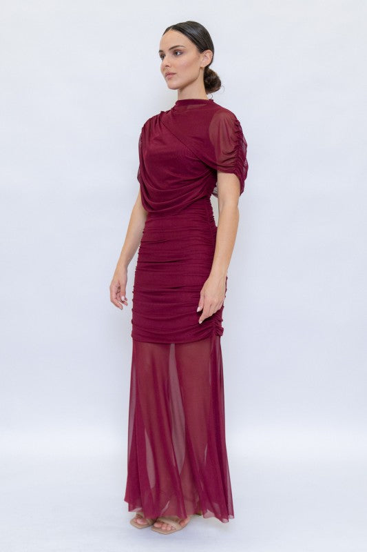 Lucianna Burgundy Maxi Dress