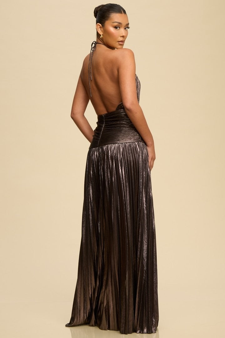 Aurelia Pleated Gown