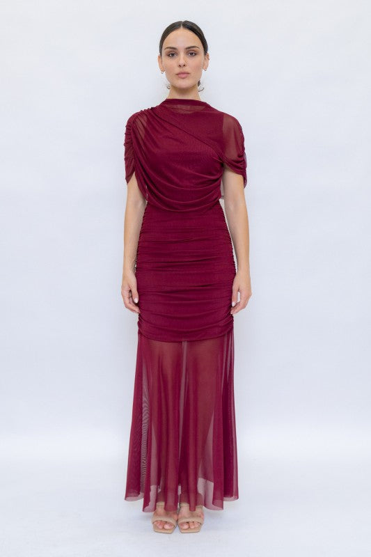 Lucianna Burgundy Maxi Dress