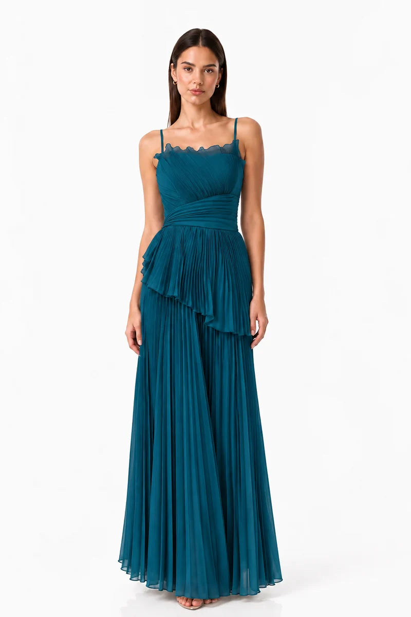 Olenia Teal Maxi Dress
