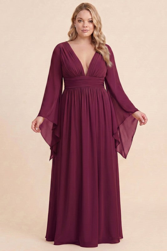 Annia Plus Gown – Wine