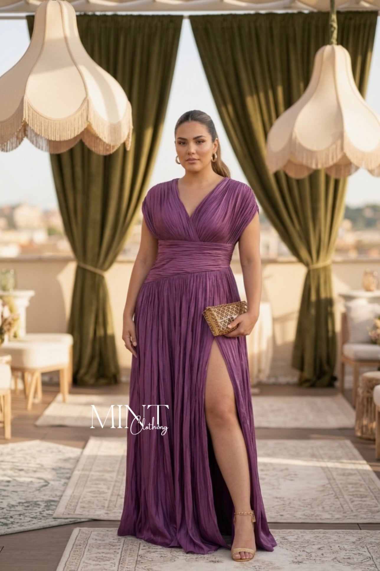 Aitana Plum Maxi Dress