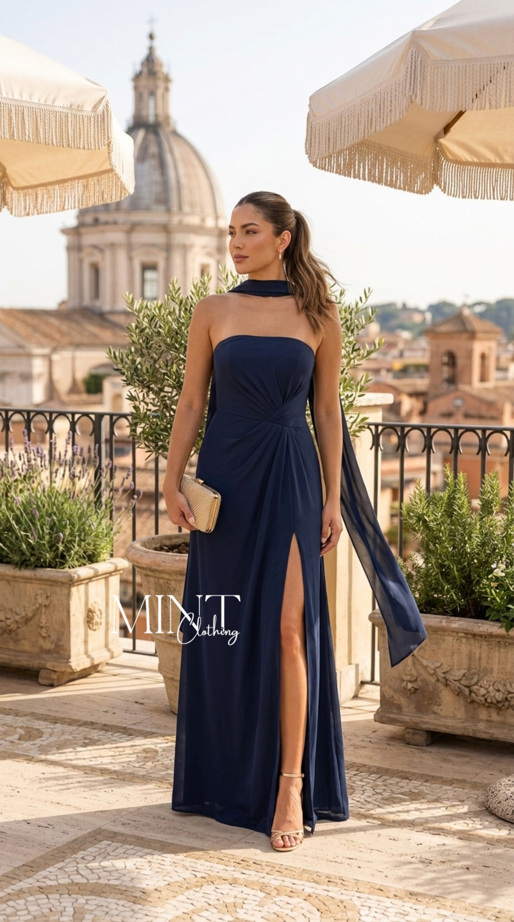Midnight Scarf Gown