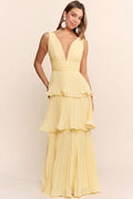 Azucena Pale Yellow Maxi Dress