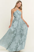 Cassandra Dusty Blue Maxi Dress