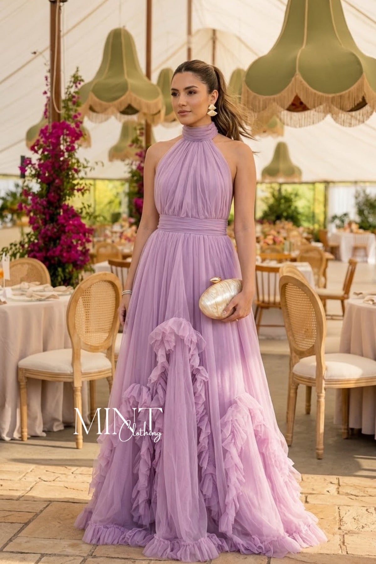 Nahla Pink Mauve Maxi Dress