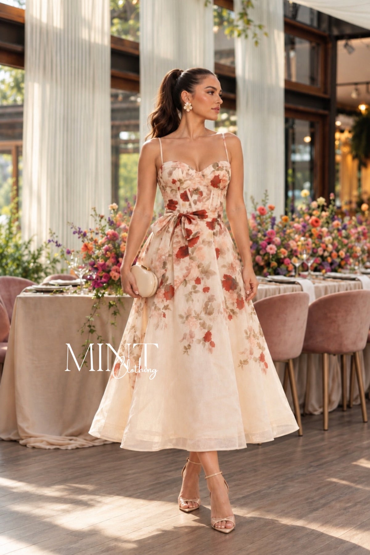 Carolina Floral Midi Dress