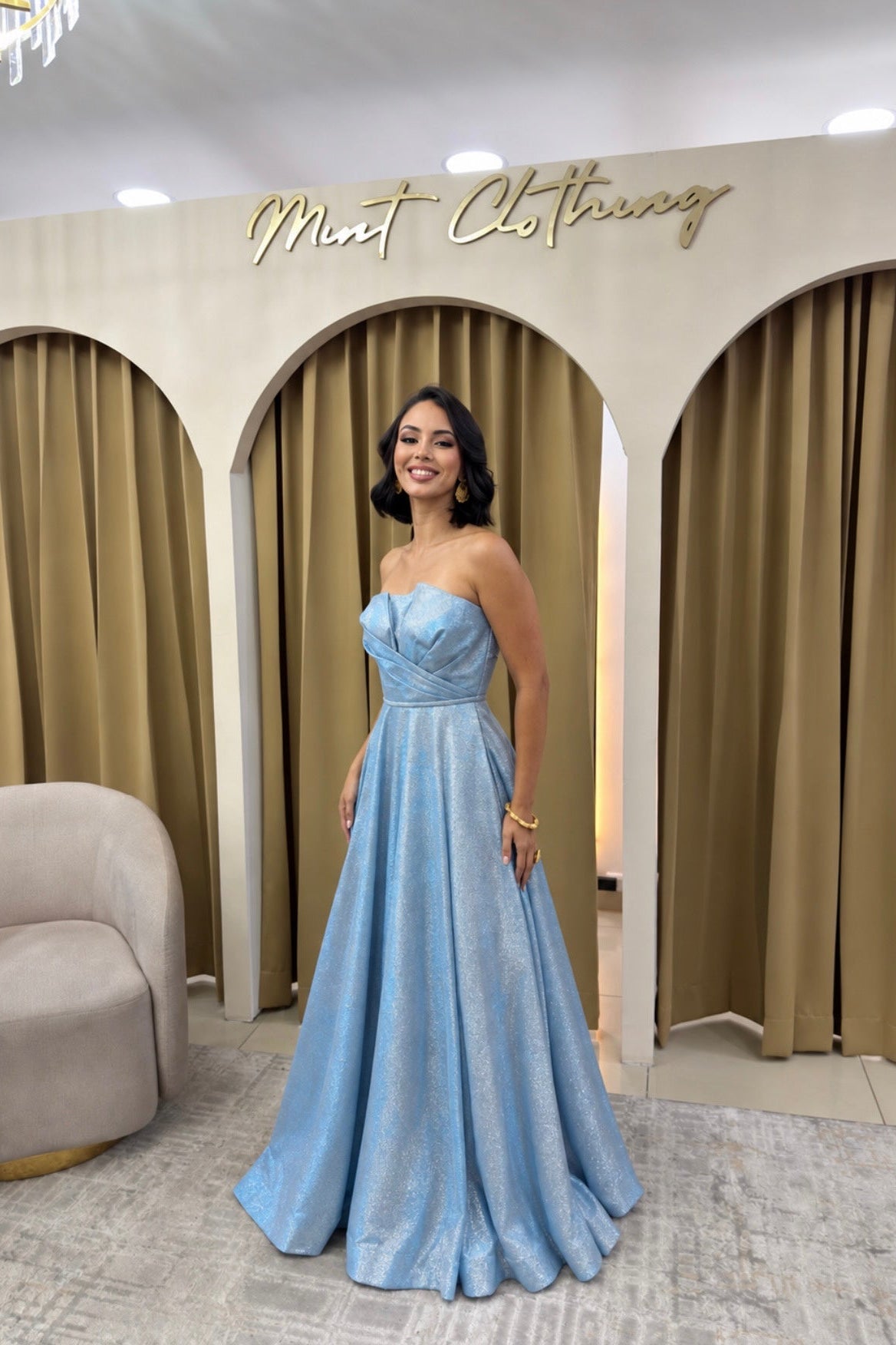 Georgina Shimmer Maxi Dress