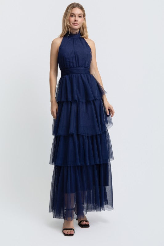 Brietta Navy Maxi Dress