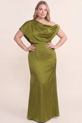 Tannia Olive Maxi Dress (Plus Size)