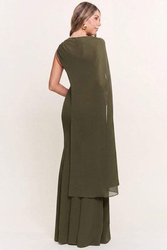 Luisa Olive Maxi Dress