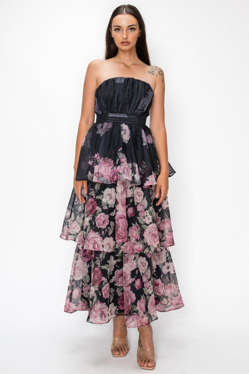 Aracely Floral Midi Dress