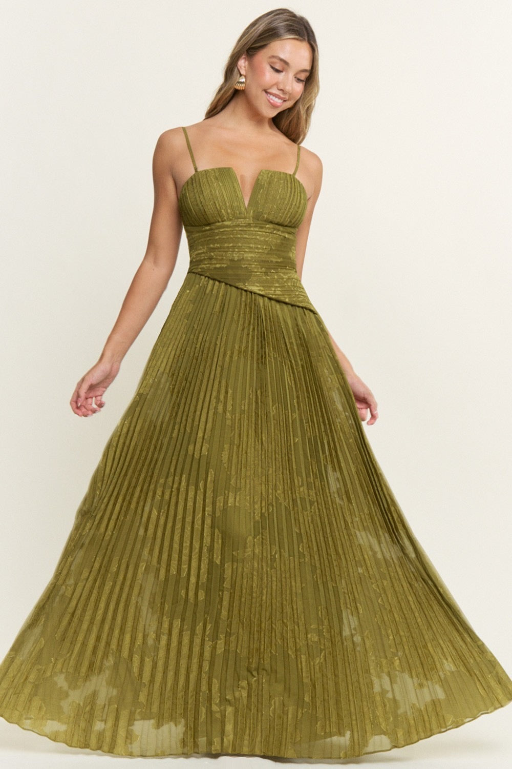 Amalia Chartreuse Maxi Dress