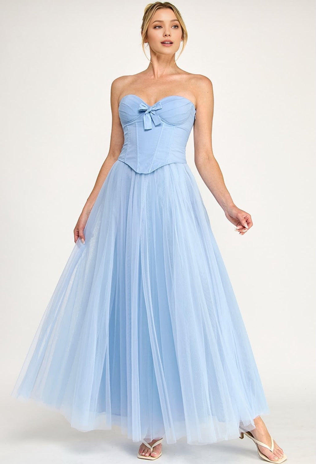 Celeste Bow Tulle Gown