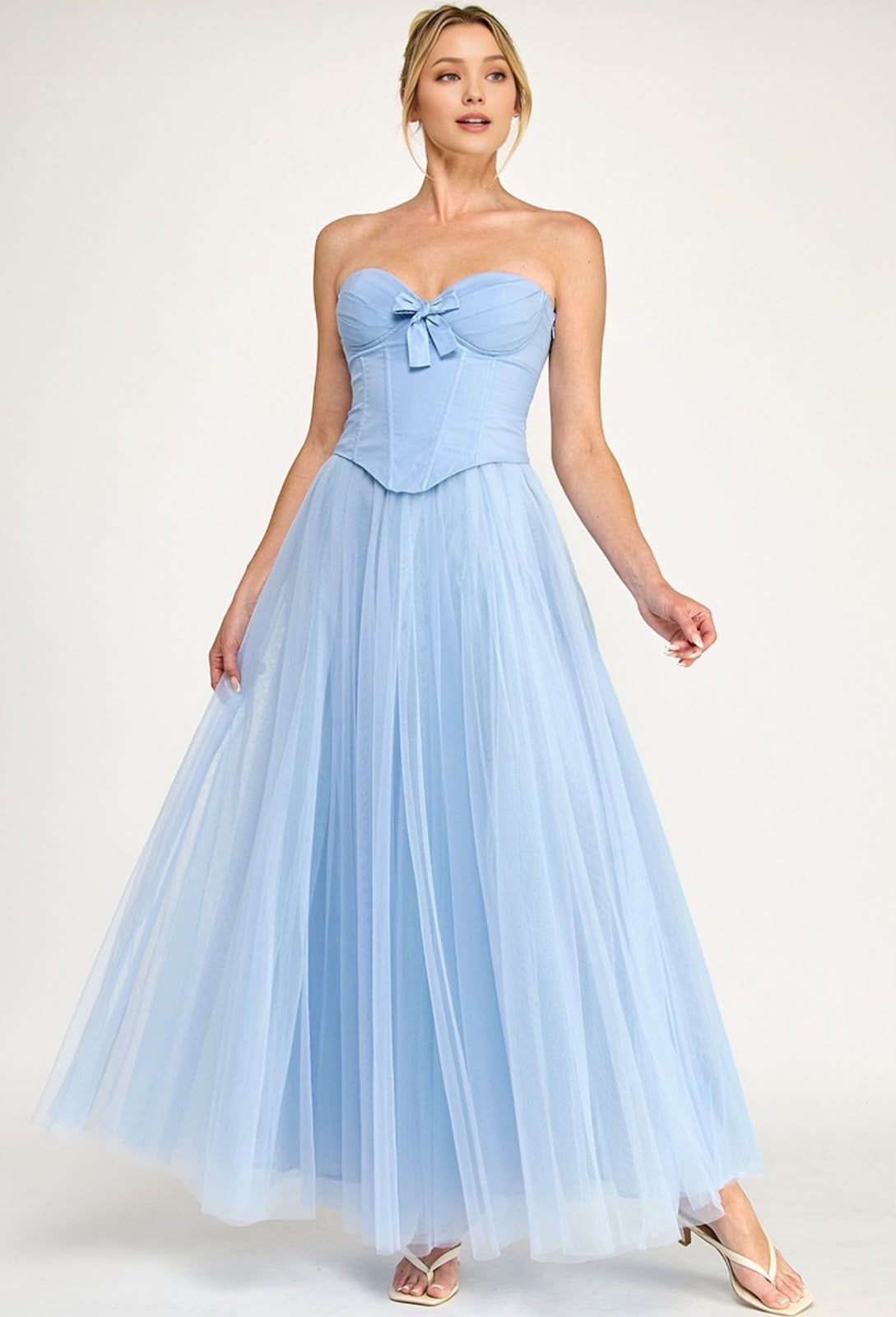 Celeste Bow Tulle Gown