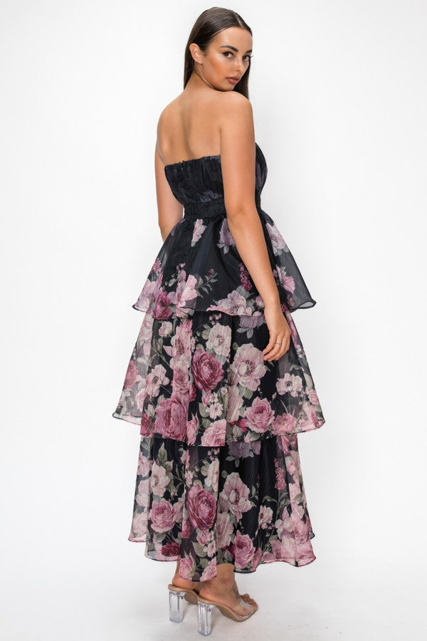 Aracely Floral Midi Dress