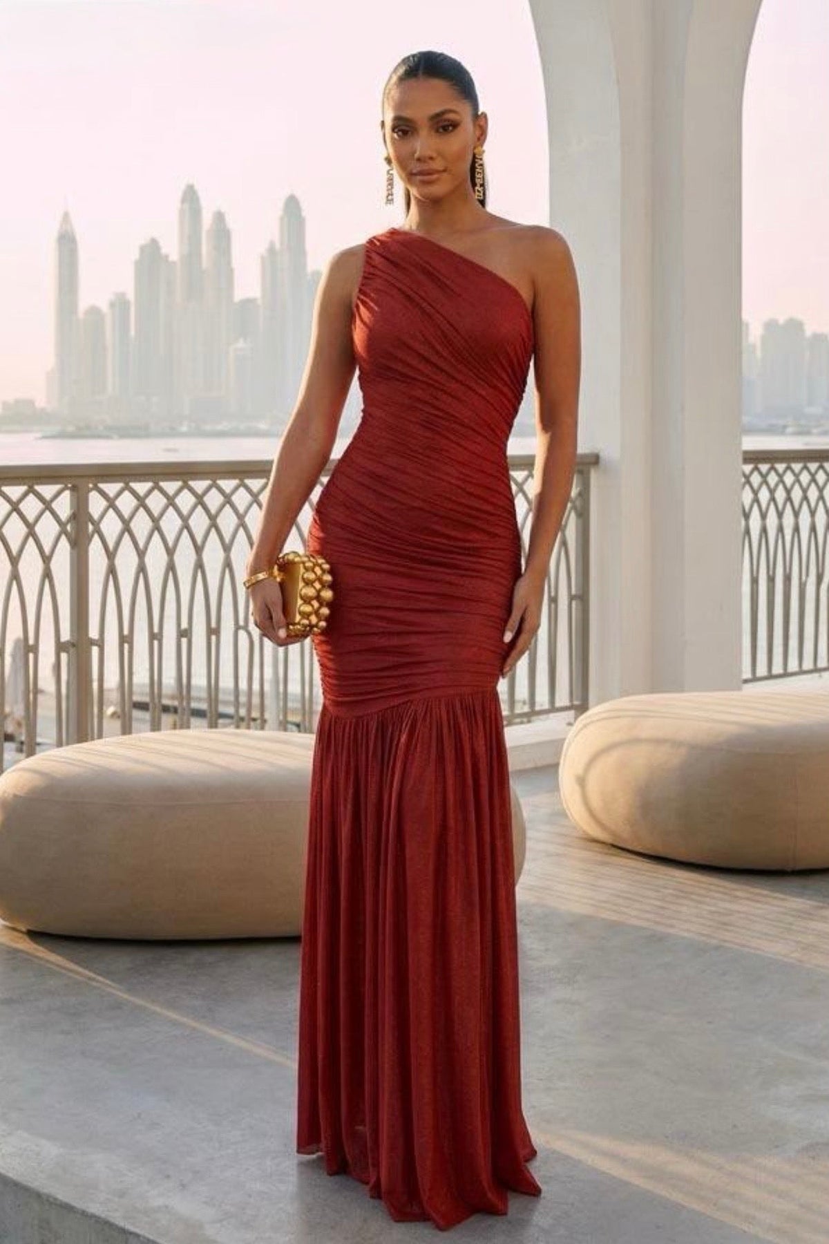 Dorissa Red Maxi Dress