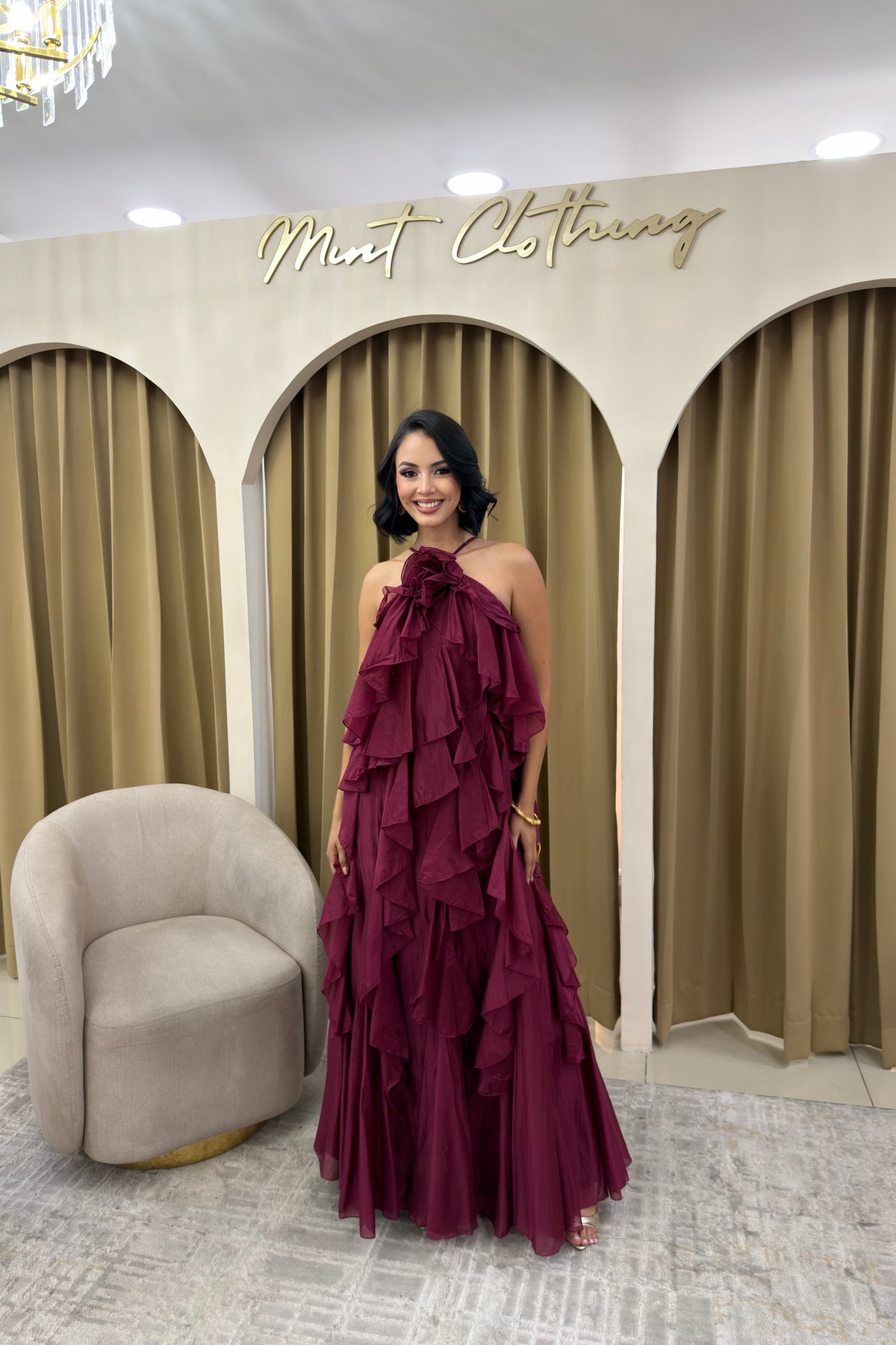 Eliza Ruffled Maxi Dress
