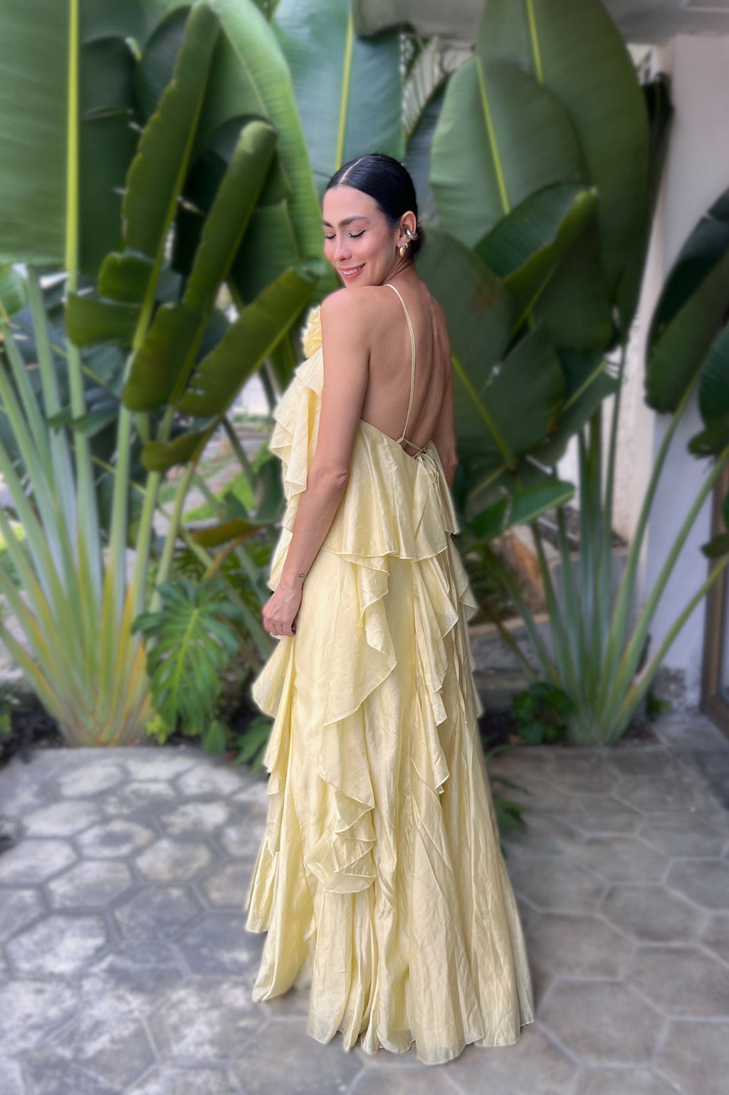 Camelia Butter Yellow Maxi Dress