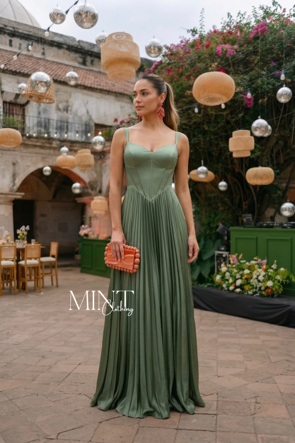 Agata Dusty Sage Maxi Dress