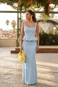 Yara Baby Blue Maxi Dress