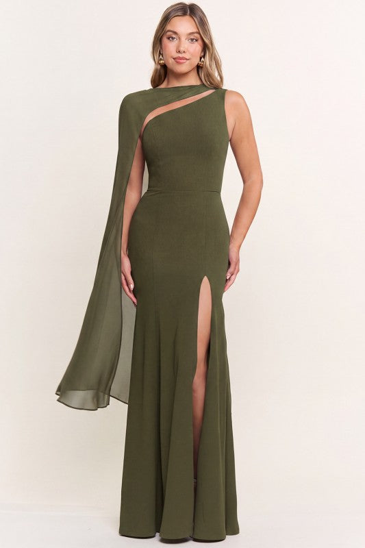 Denisse Olive Maxi Dress