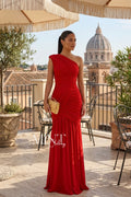 Scarlet Étoile One-Shoulder Midi Dress