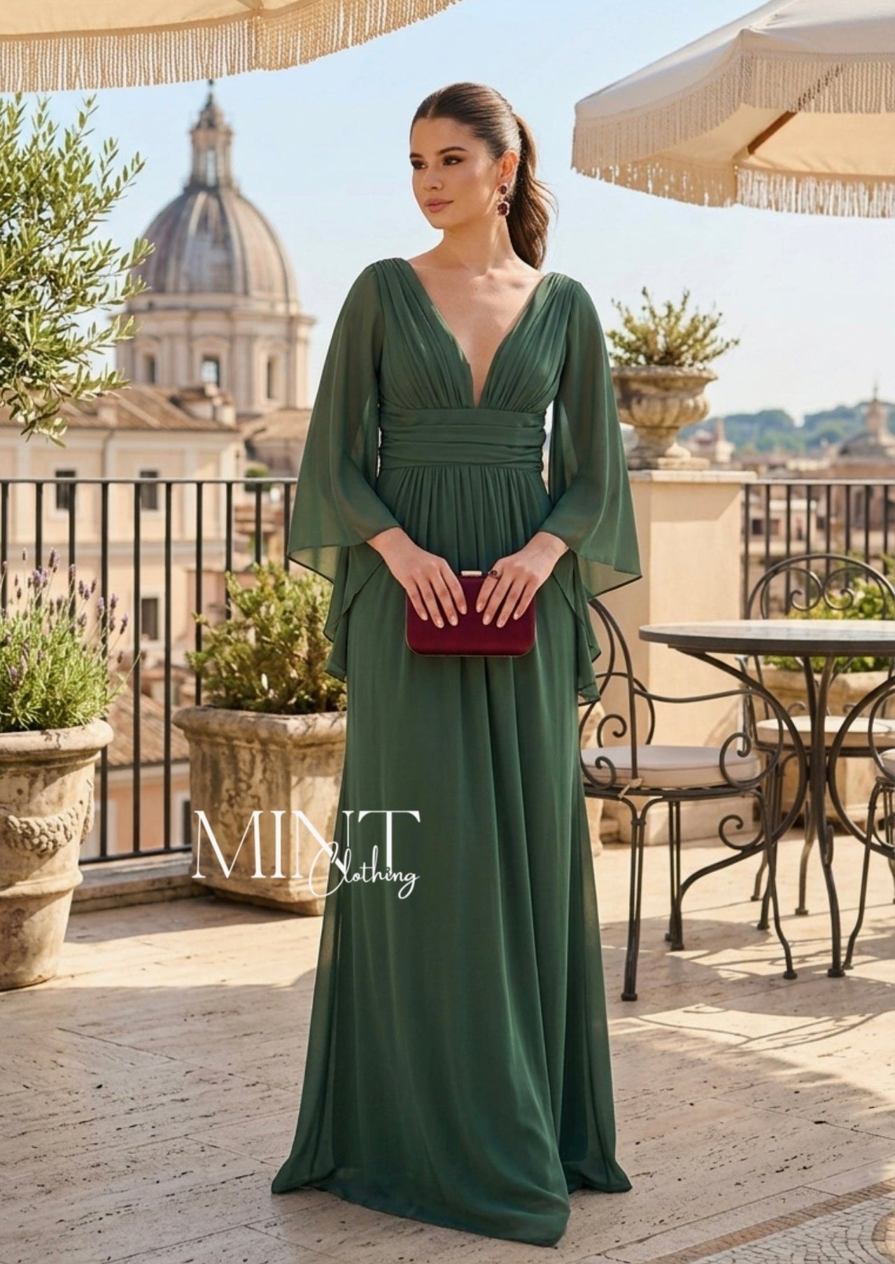 Anais Olive Maxi Dress