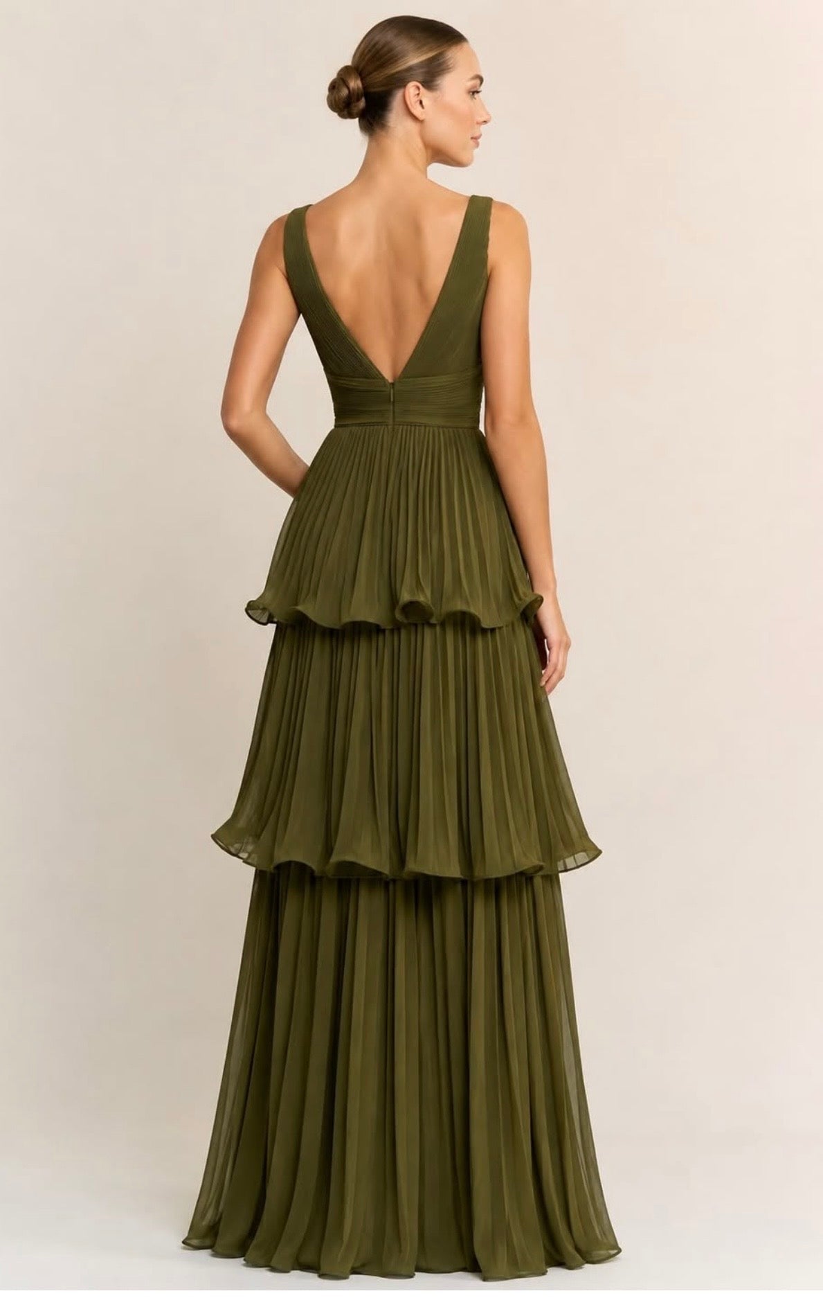 Azucena Olive Maxi Dress