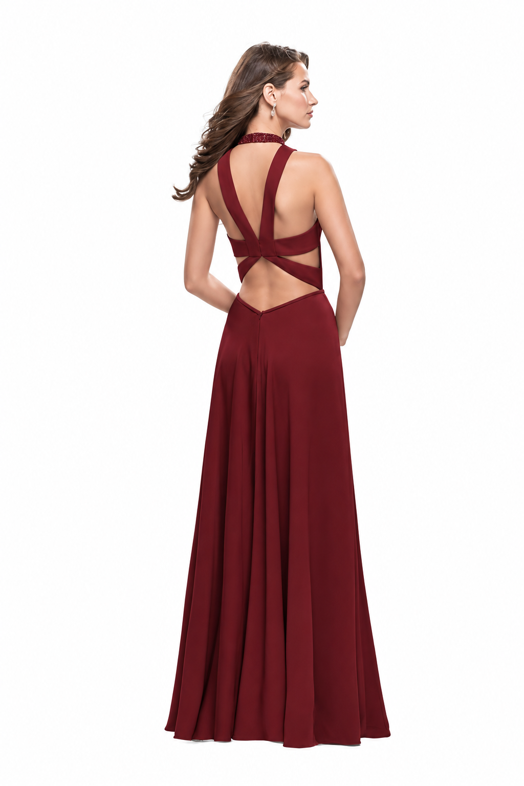 Alexandria Burgundy Maxi Dress