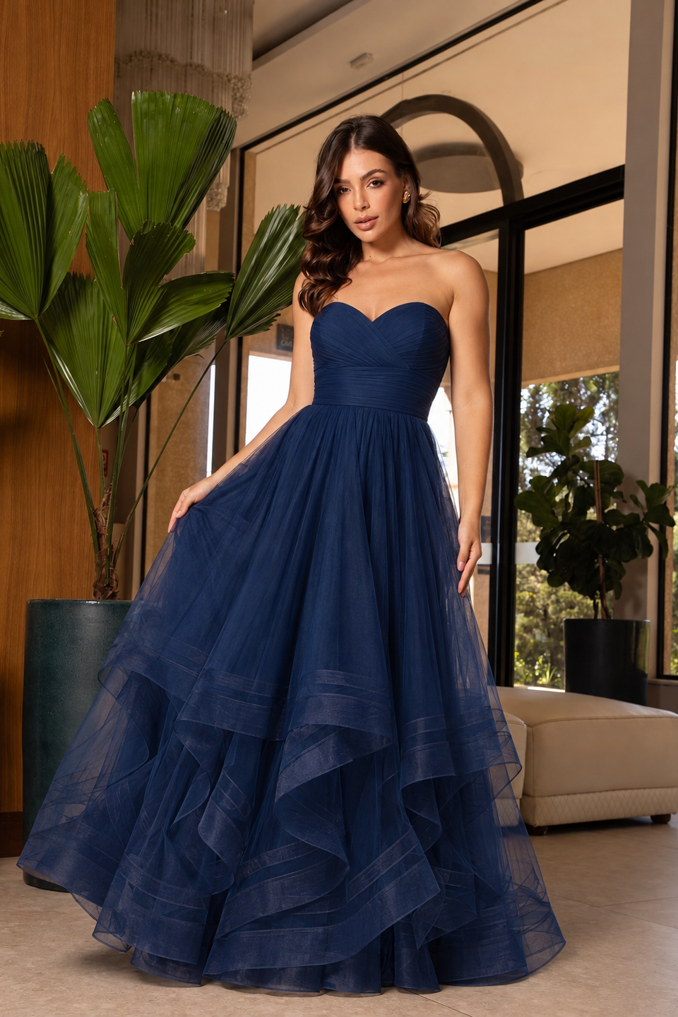 Enith Midnight Blue Maxi Dress