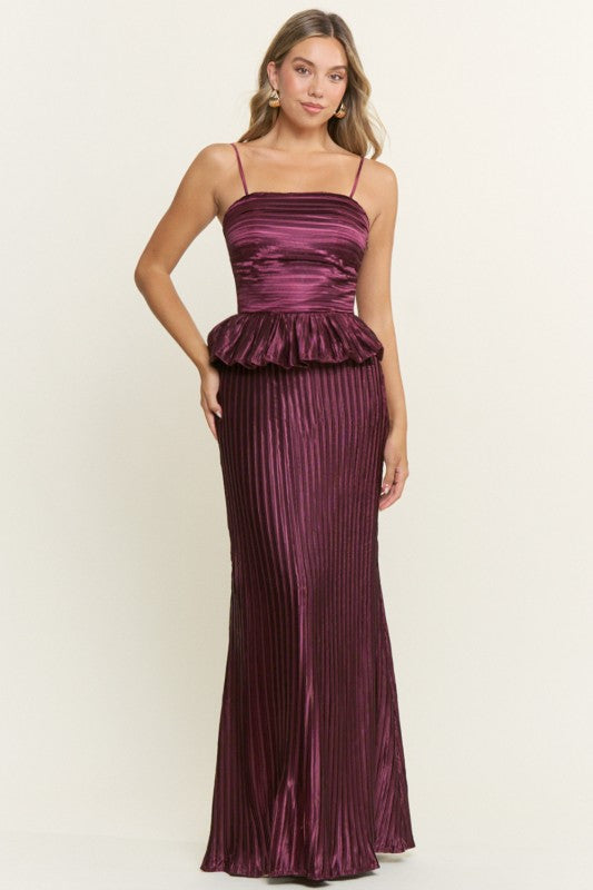 Ashton Peplum Maxi Dress