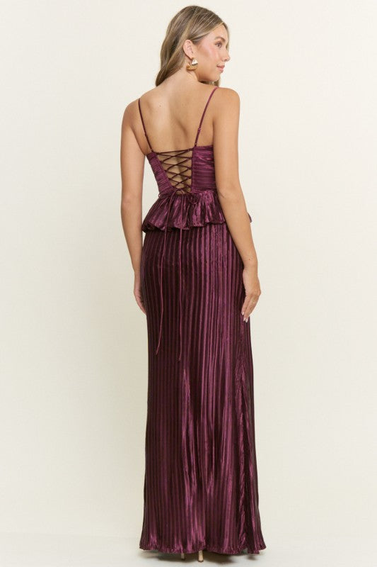 Ashton Peplum Maxi Dress
