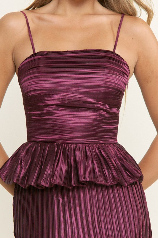 Ashton Peplum Maxi Dress