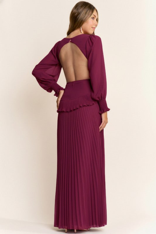 Alazne Plum Maxi Dress