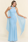Alba Powder Blue Maxi Dress