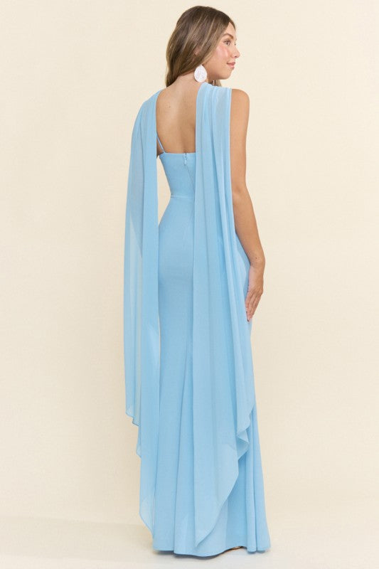 Alba Powder Blue Maxi Dress