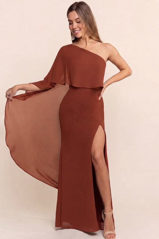 Pierce Rust Blue Maxi Dress