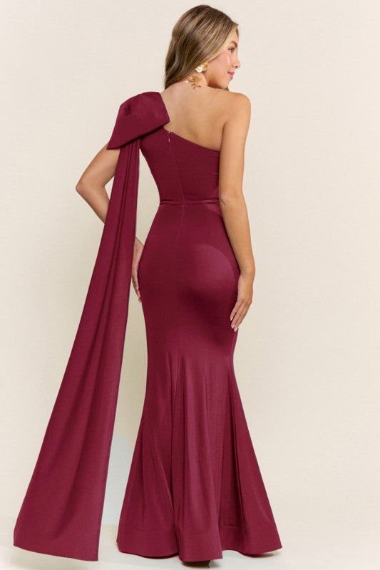 Eva Wine Maxi Dress