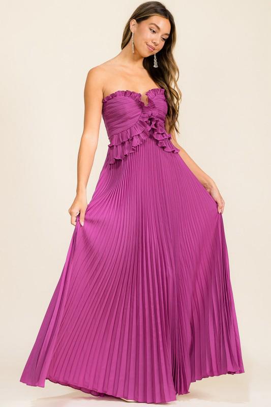Pleated Maxi Dress