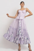Lilac Bloom Midi Dress