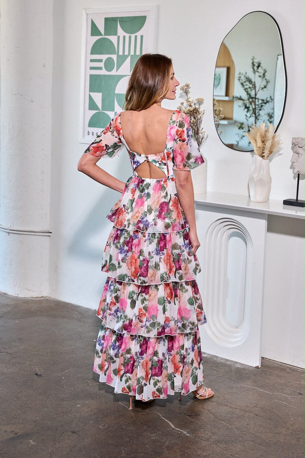 Floral Ruffled Maxi Dress