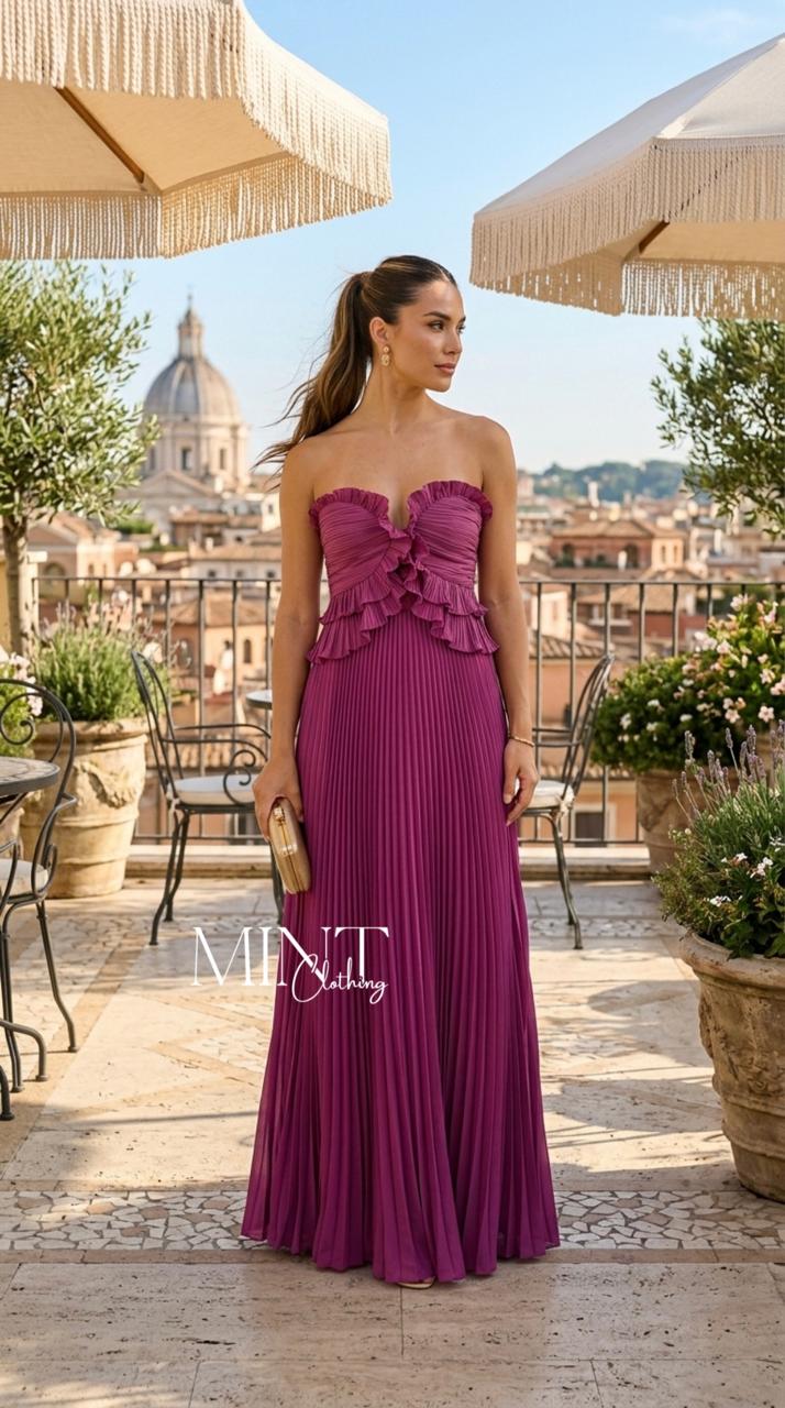 Pleated Maxi Dress