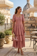 Rosé Palais Midi Dress