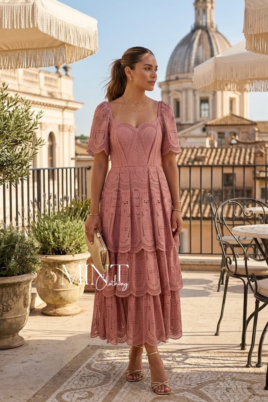 Rosé Palais Midi Dress
