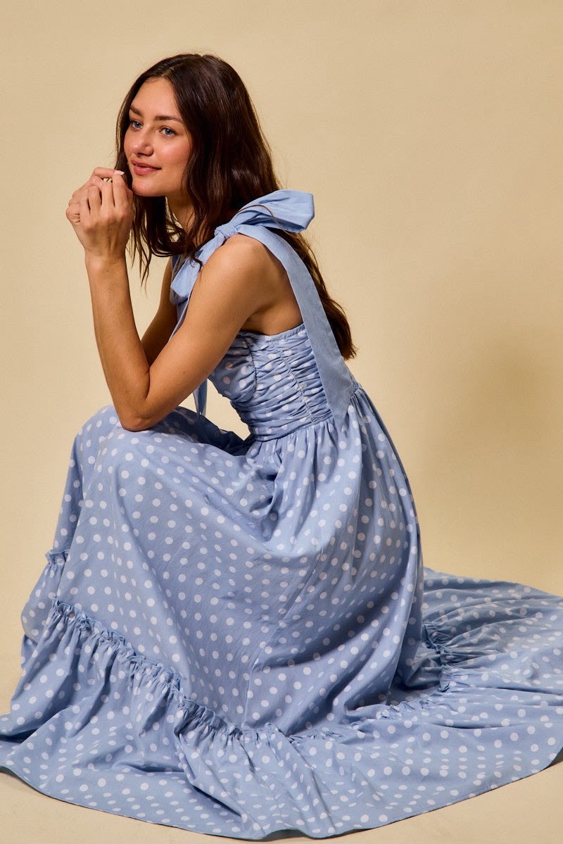 Bluebell Polka Dot Midi Dress