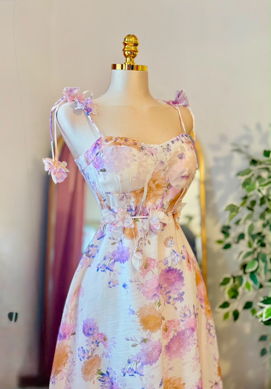 Lavender Jardin Midi Dress