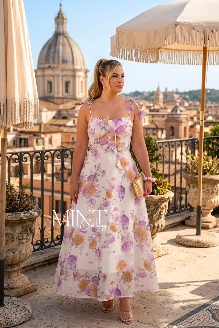 Lavender Jardin Midi Dress