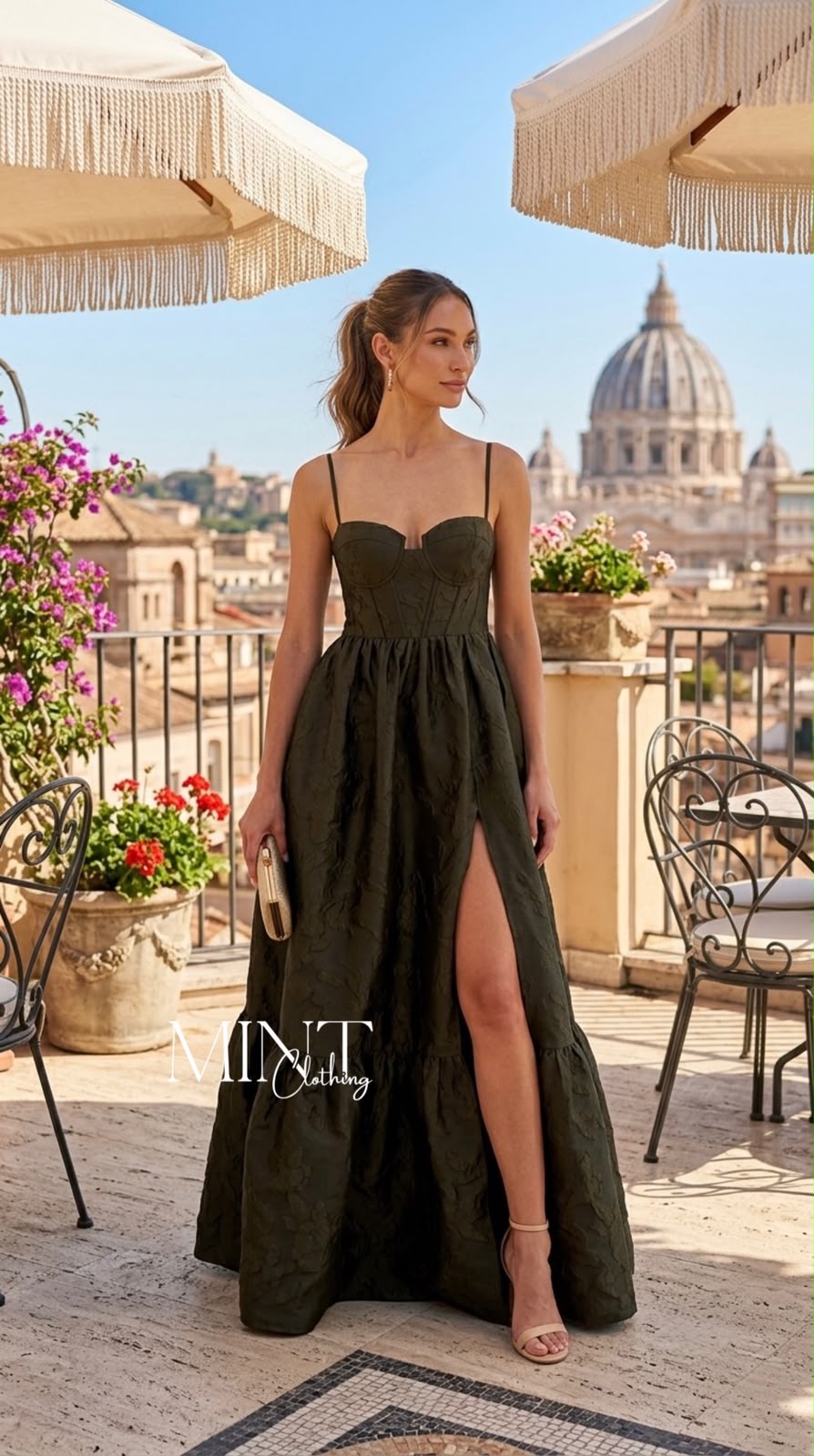 Dark Olive Maxi Dress